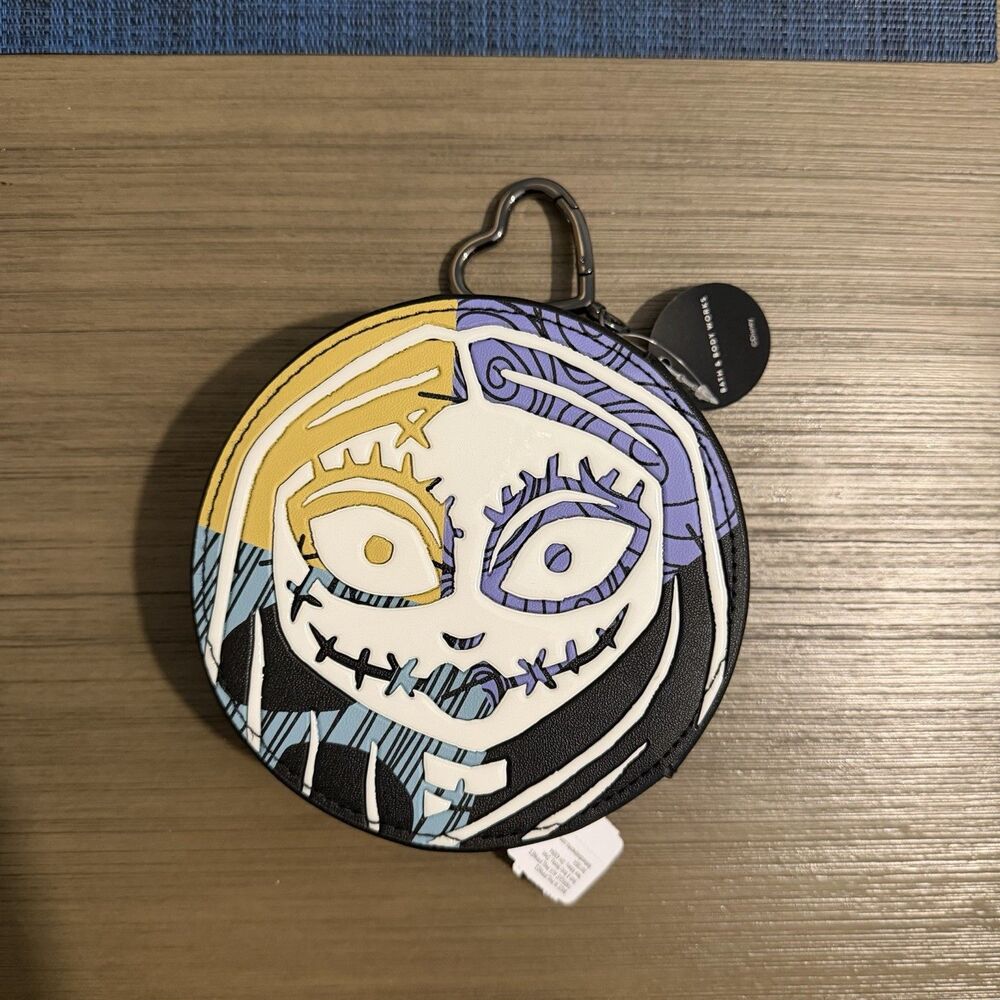 Bath Body Works Nightmare Before Christmas Jack Sally Coin Purse Keychain NEW - Picture 3 of 4